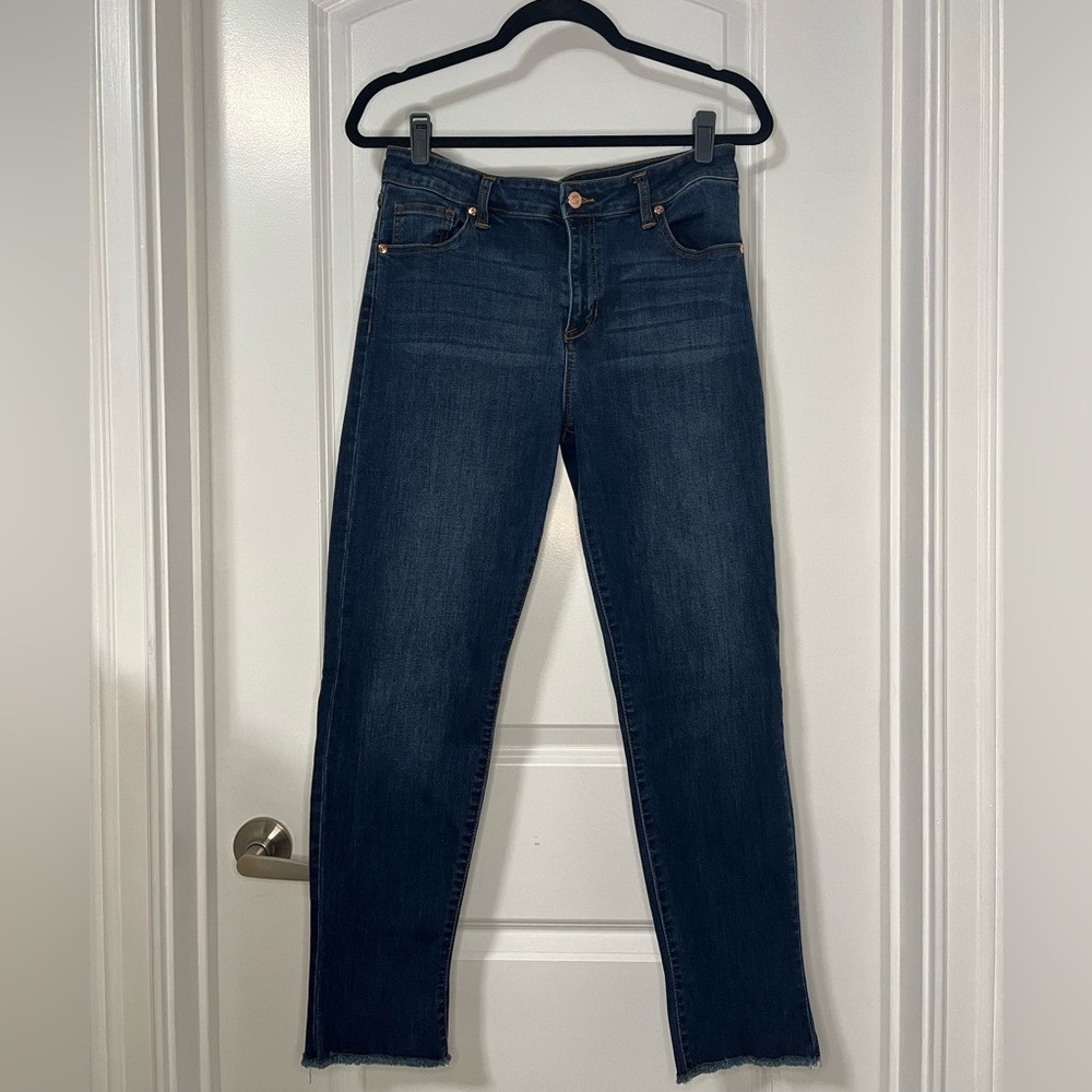 Dark denim straight leg